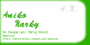 aniko marky business card